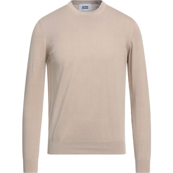 pullovers Alpha Studio marrone tinta unita