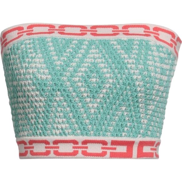 top Elisabetta Franchi blu geometrica