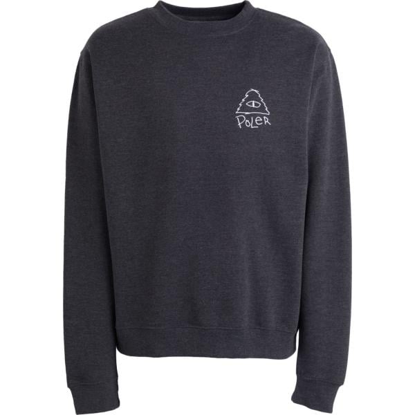 felpe Poler grigio con stampe