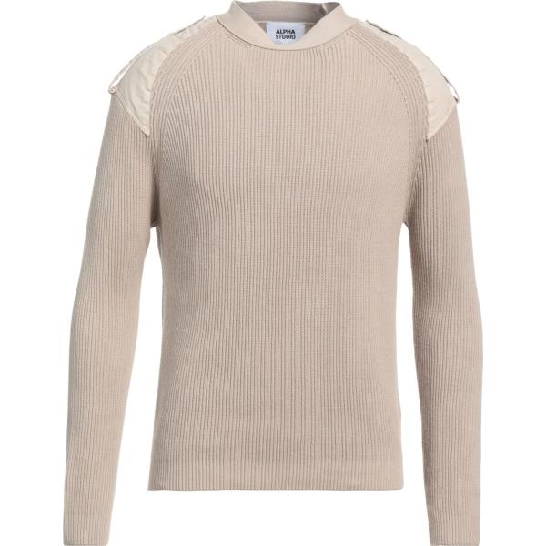pullovers Alpha Studio marrone tinta unita