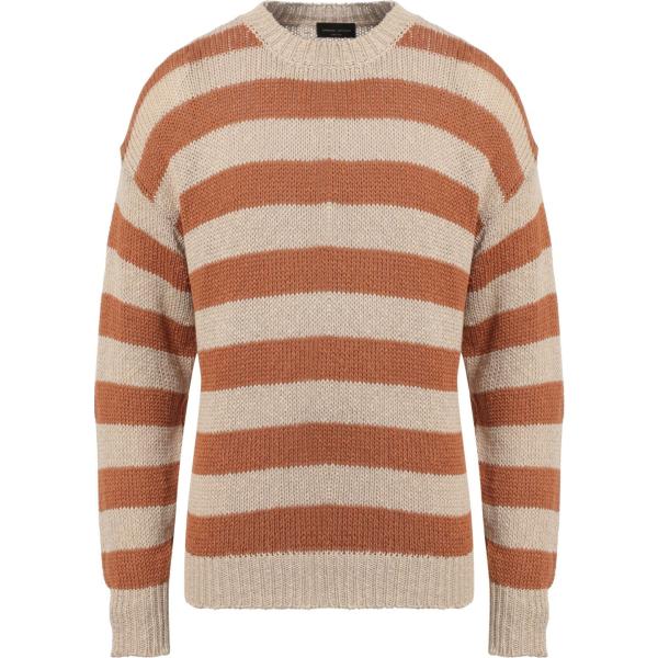 pullovers Roberto Collina marrone a righe