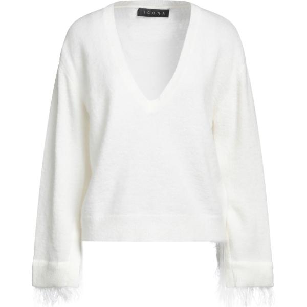 pullovers ICONA by KAOS bianco tinta unita