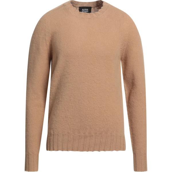 pullovers Alpha Studio marrone tinta unita