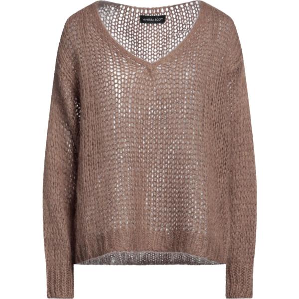 pullovers Vanessa Scott marrone tinta unita