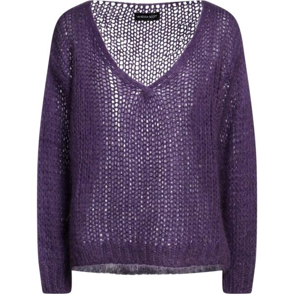 pullovers Vanessa Scott viola tinta unita