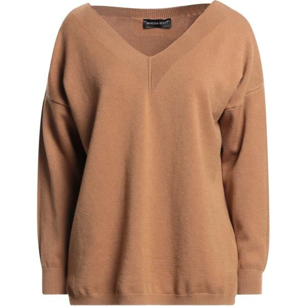 pullovers Vanessa Scott marrone tinta unita