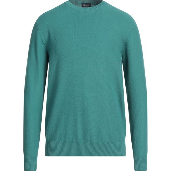 pullovers Drumohr verde tinta unita