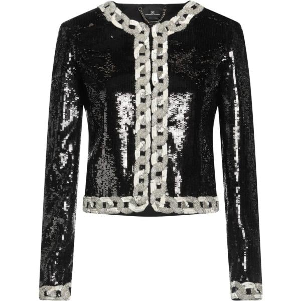 blazer Elisabetta Franchi nero tinta unita