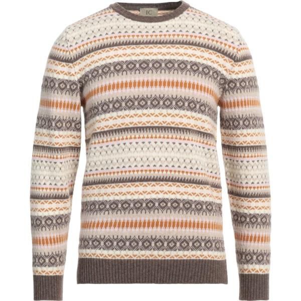 pullovers Irish Crone marrone geometrica