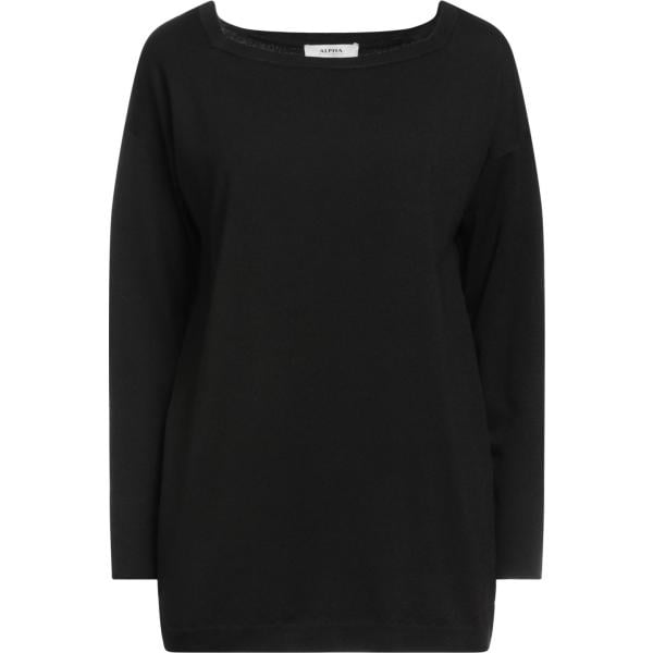 pullovers Alpha Studio nero tinta unita