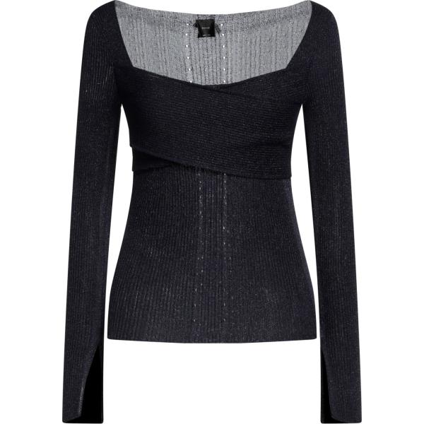 pullovers Pinko blu tinta unita