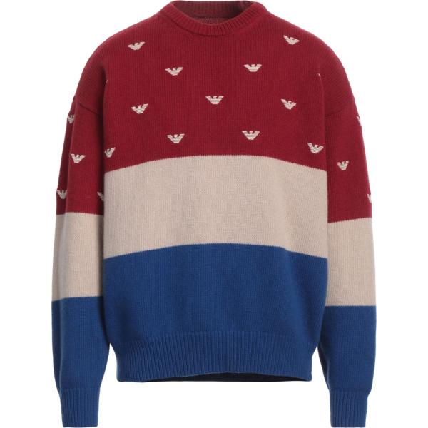pullovers Emporio Armani rosso a righe