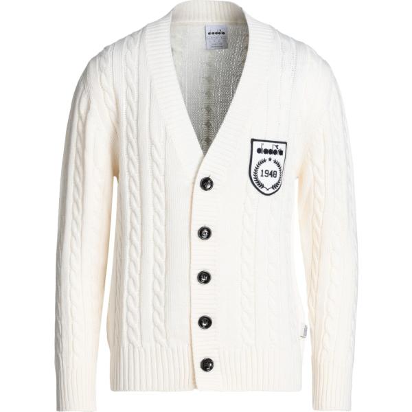 cardigans Diadora bianco tinta unita