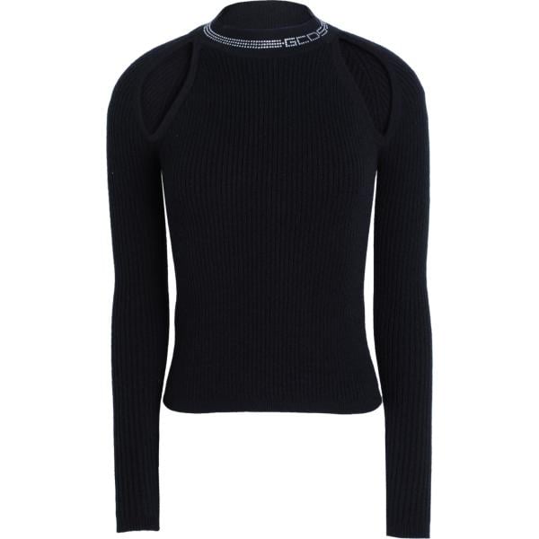pullovers Gcds nero tinta unita