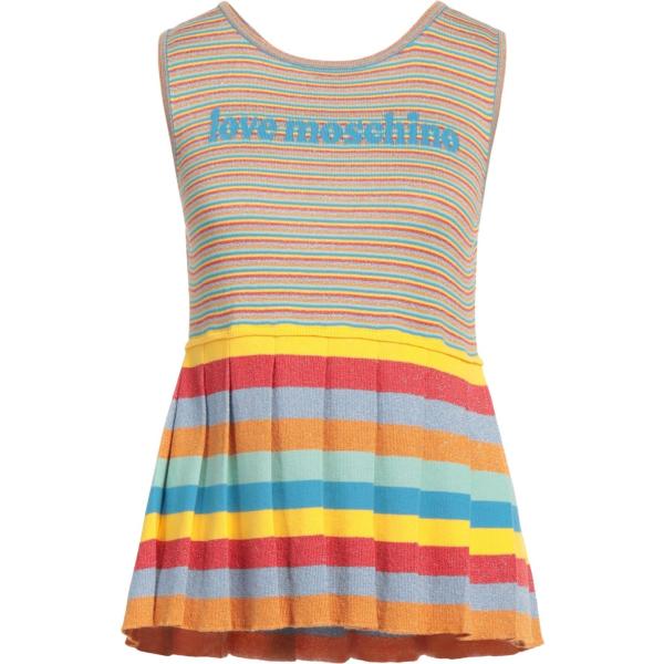 pullovers Love Moschino marrone a righe