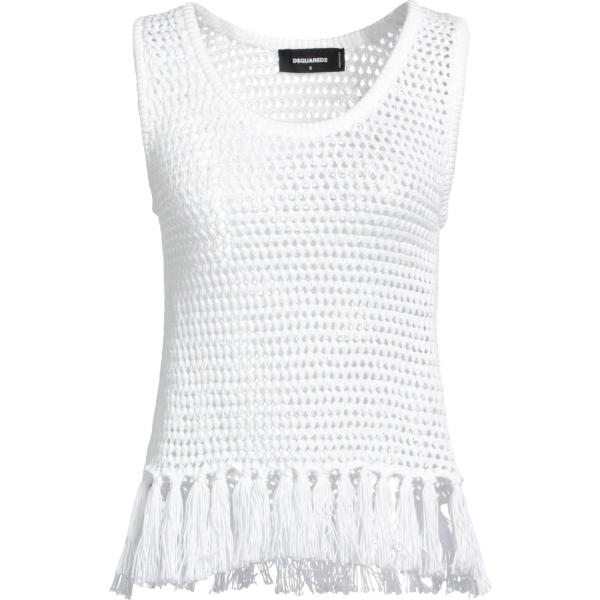 top da donna in bianco neve Dsquared2