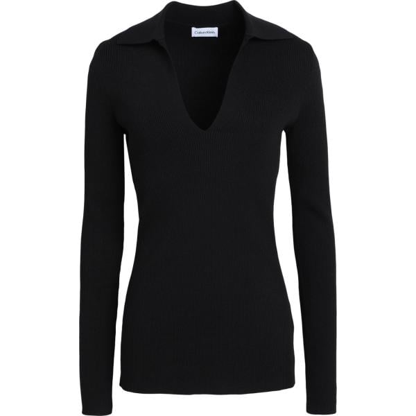 pullovers Calvin Klein nero tinta unita