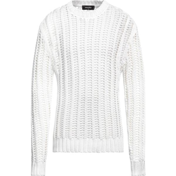 pullovers Dsquared2 bianco tinta unita