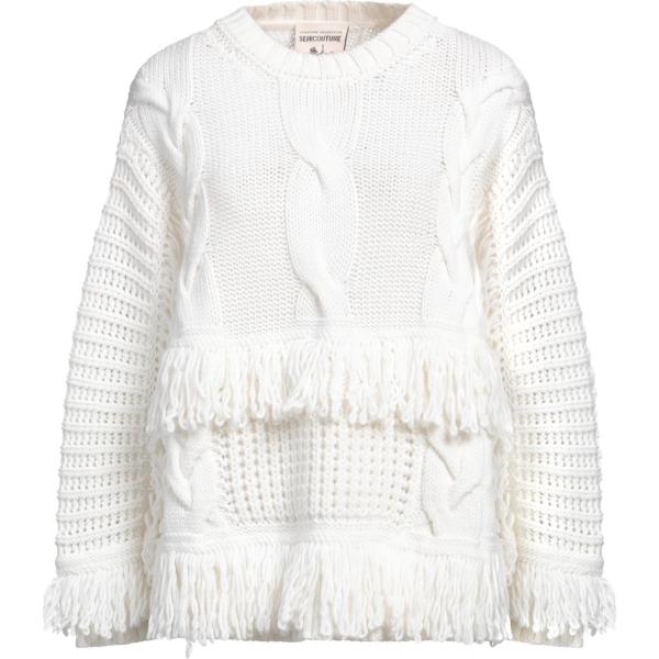 pullovers Semicouture bianco tinta unita