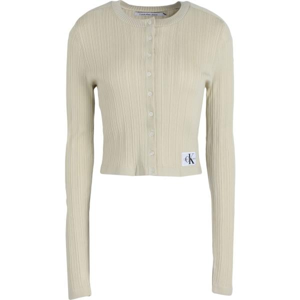 Cardigan da donna in bianco avorio a maniche lunghe con bottoni Calvin Klein Jeans Calvin Klein Jeans