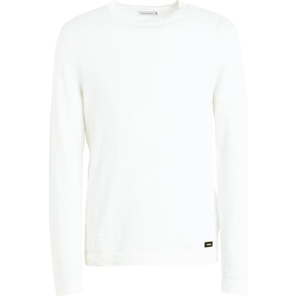 pullovers Calvin Klein bianco tinta unita