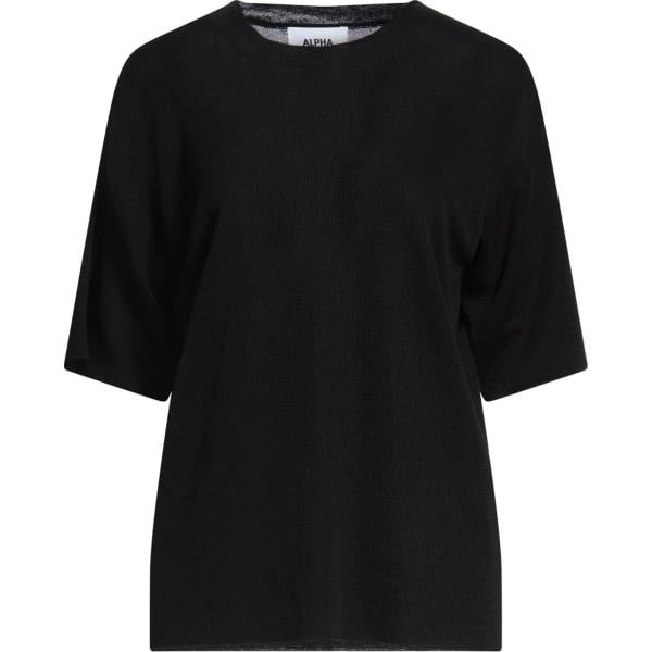 pullovers Alpha Studio nero tinta unita