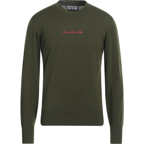 pullovers Versace Jeans Couture verde tinta unita