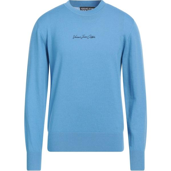 pullovers Versace Jeans Couture blu tinta unita
