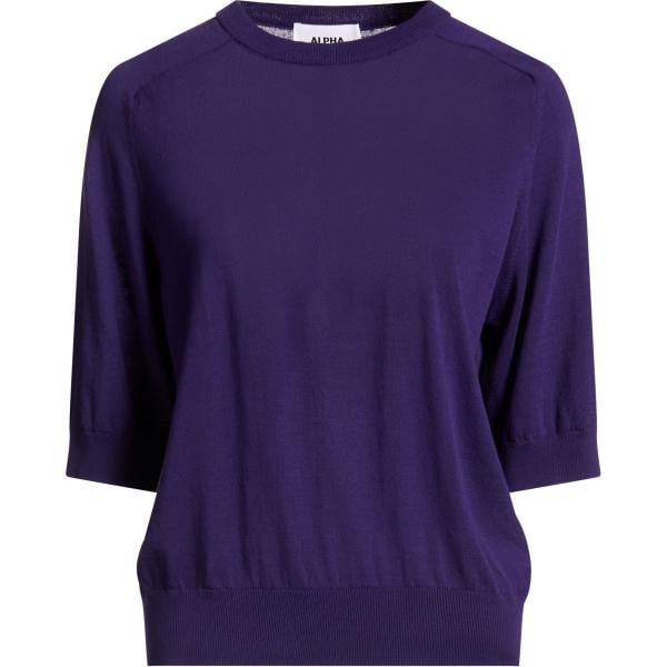 pullovers Alpha Studio viola tinta unita