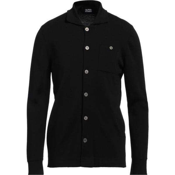 cardigans Alpha Studio nero tinta unita
