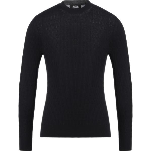 pullovers Alpha Studio nero tinta unita
