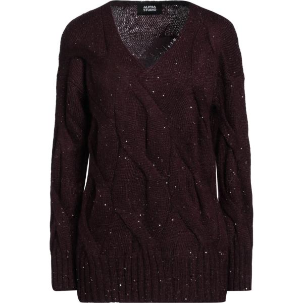 pullovers Alpha Studio nero tinta unita