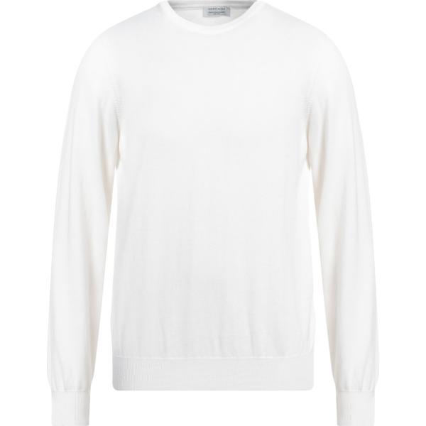 pullovers Heritage bianco tinta unita