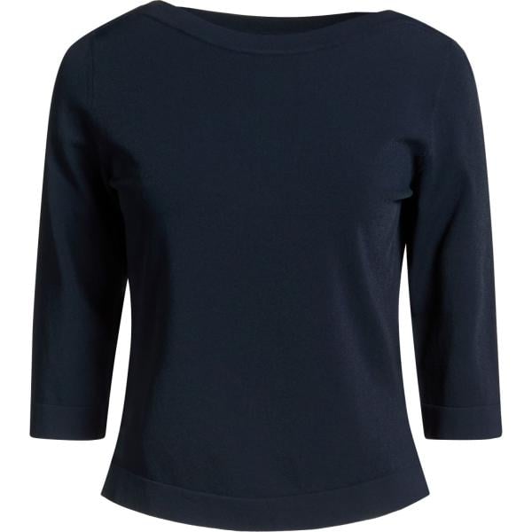 Pullover da donna in blu scuro con scollo in viscosa Roberto Collina Roberto Collina