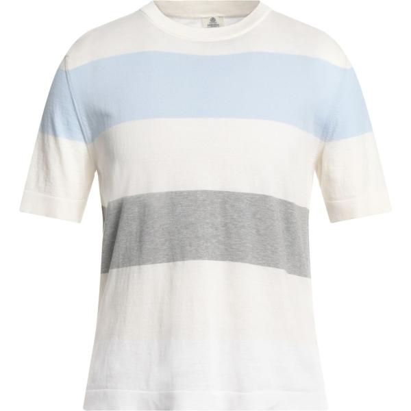 pullovers Luigi Borrelli Napoli bianco a righe