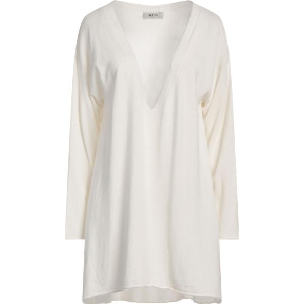 pullovers Alpha Studio bianco tinta unita