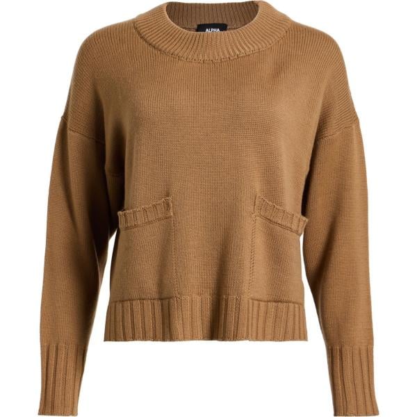 pullovers Alpha Studio marrone tinta unita