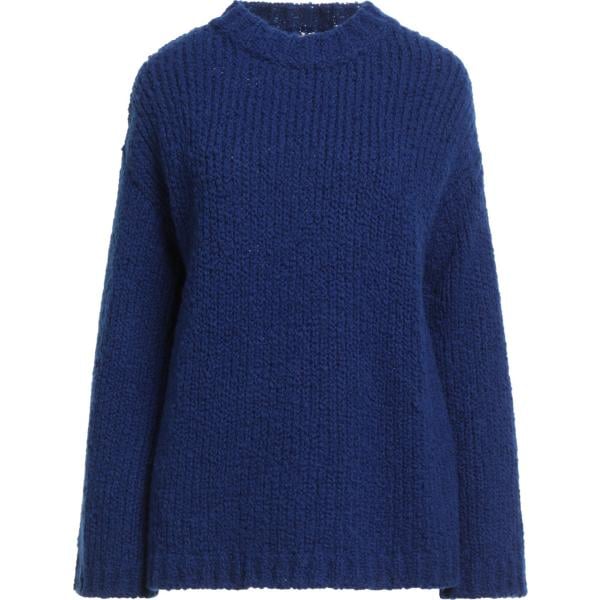 pullovers Massimo Alba blu tinta unita