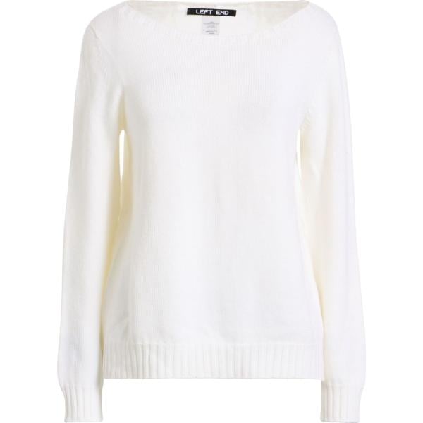 pullovers Left End bianco tinta unita