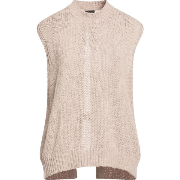 Pullover da donna in grigio chiaro con scollo senza maniche in cotone Roberto Collina Roberto Collina