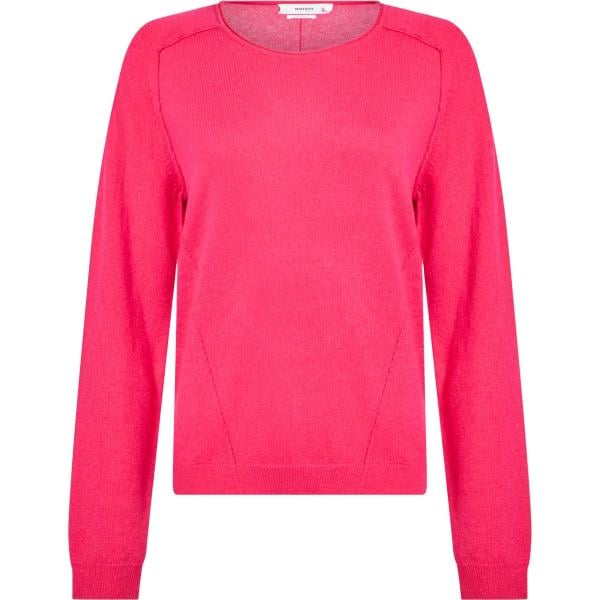Pullover da donna in rosa scuro girocollo a maniche lunghe in lana Notshy Notshy