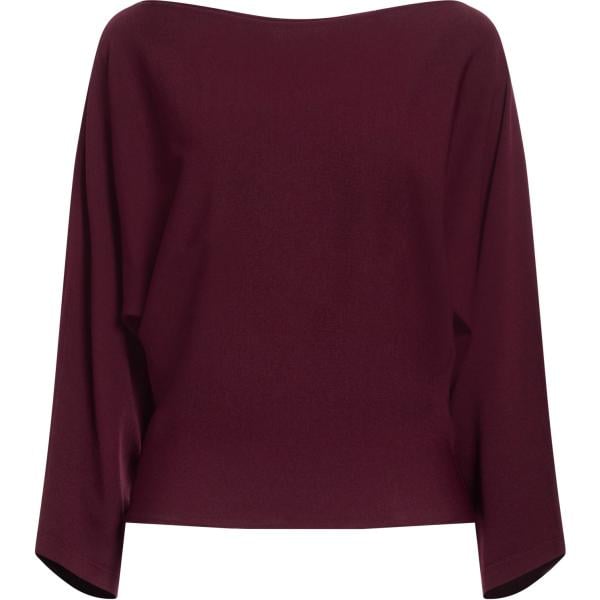 Pullover da donna in marrone scuro con scollo a maniche lunghe in nylon Alpha Studio Alpha Studio