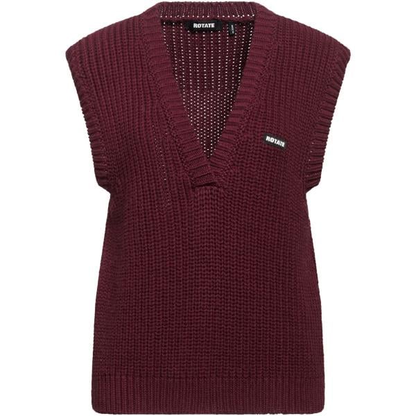 Pullover da donna in bordeaux con spalline senza maniche in lana Rotate Birger Christensen Rotate Birger Christensen