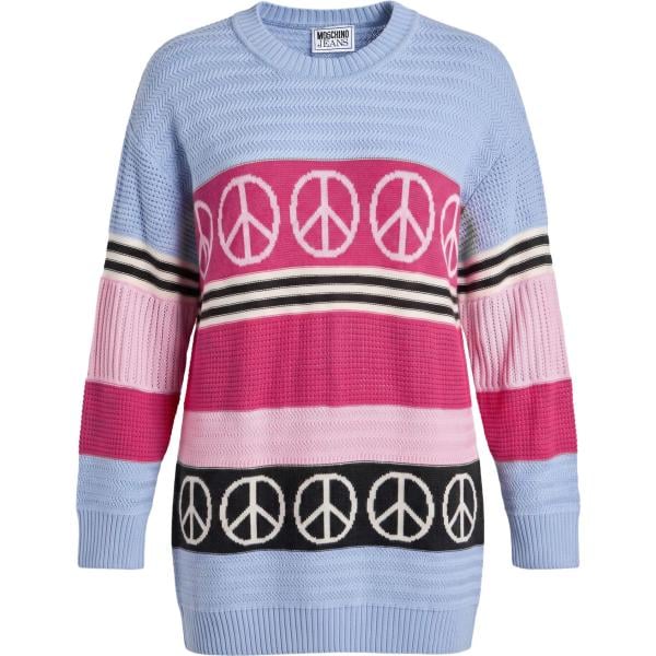 Pullover da donna in azzurro girocollo a maniche lunghe in lana P.a.r.o.s.h. P.a.r.o.s.h.