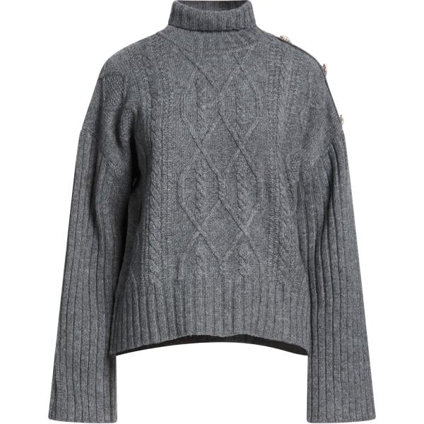 Maglione da donna in grigio scuro collo alto a maniche lunghe in lana Liu •Jo Liu •Jo