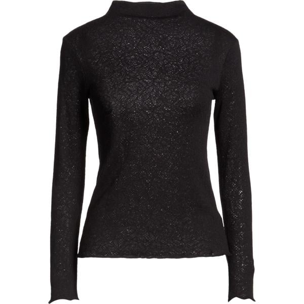 Maglione da donna in nero pece collo alto a maniche lunghe in lana Circolo 1901 Circolo 1901