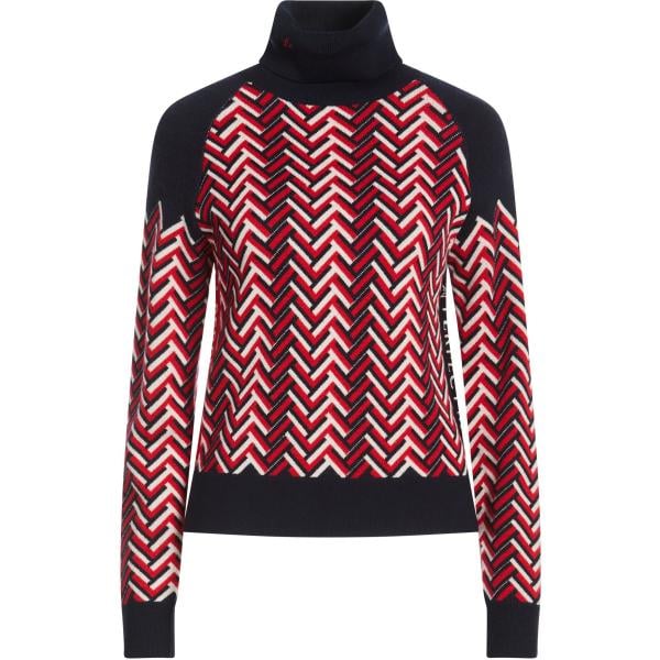 T-shirt sportiva da donna in nero pece collo alto a maniche lunghe Perfect Moment Perfect Moment