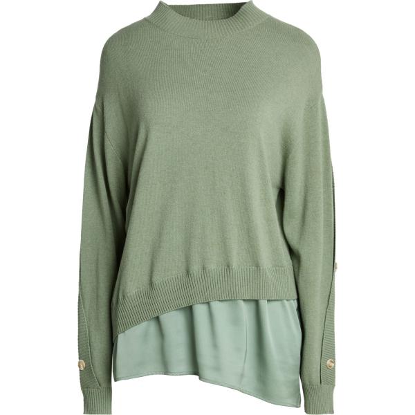 Pullover da donna in verde chiaro girocollo a maniche lunghe in lana Maidamila Maidamila