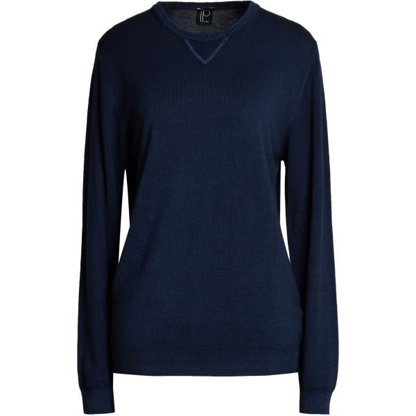 Pullover da donna in blu scuro girocollo a maniche lunghe in lana La Perla La Perla