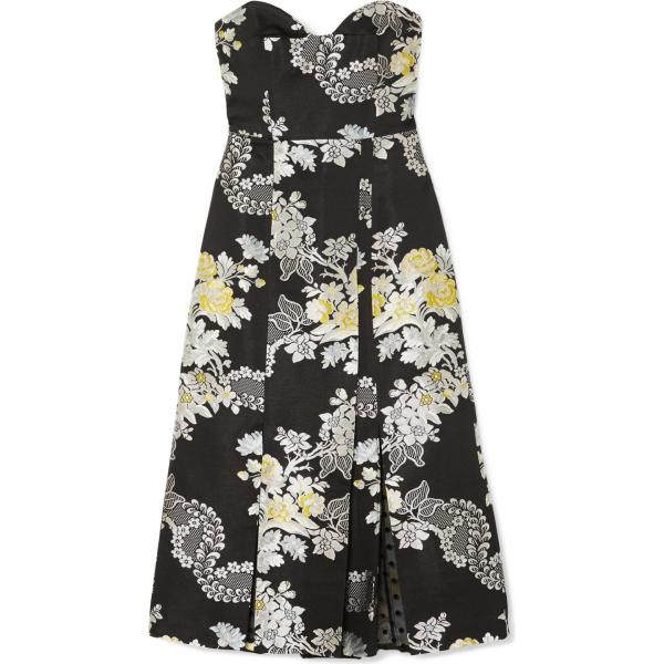 vestiti midi/longuette Erdem nero a fiori